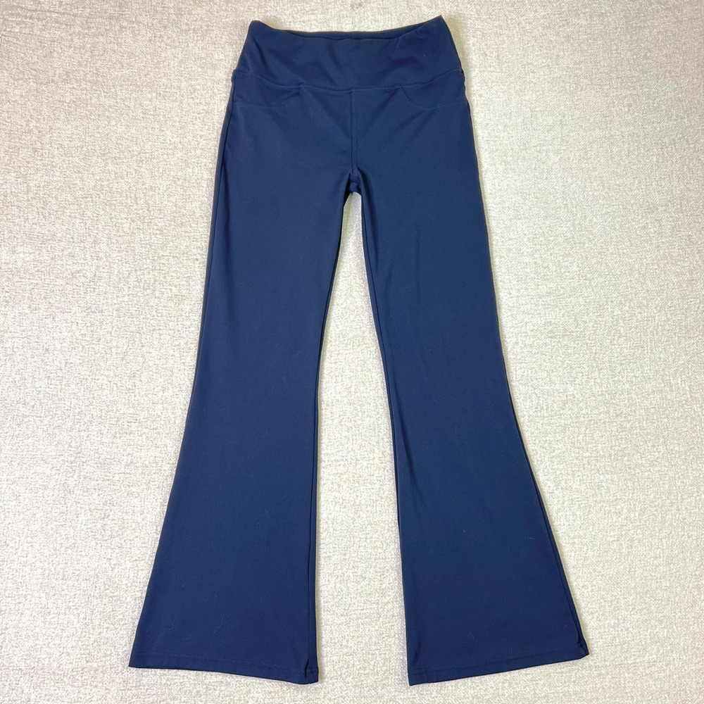 Halara Women Navy Blue High Waisted Flare Leggings Yoga Pants Size M Regular